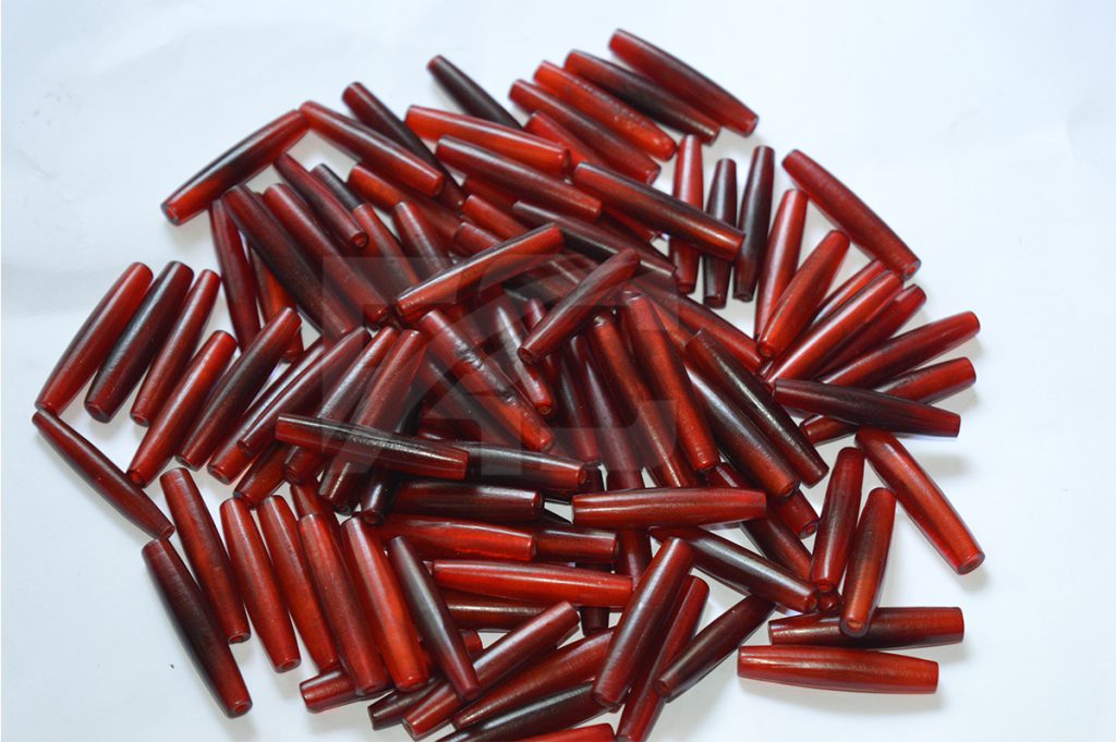 100 Buffalo Bone/Horn Hairpipe Beads – 1 Inch, Amber/Black/Red/White – Native American Style